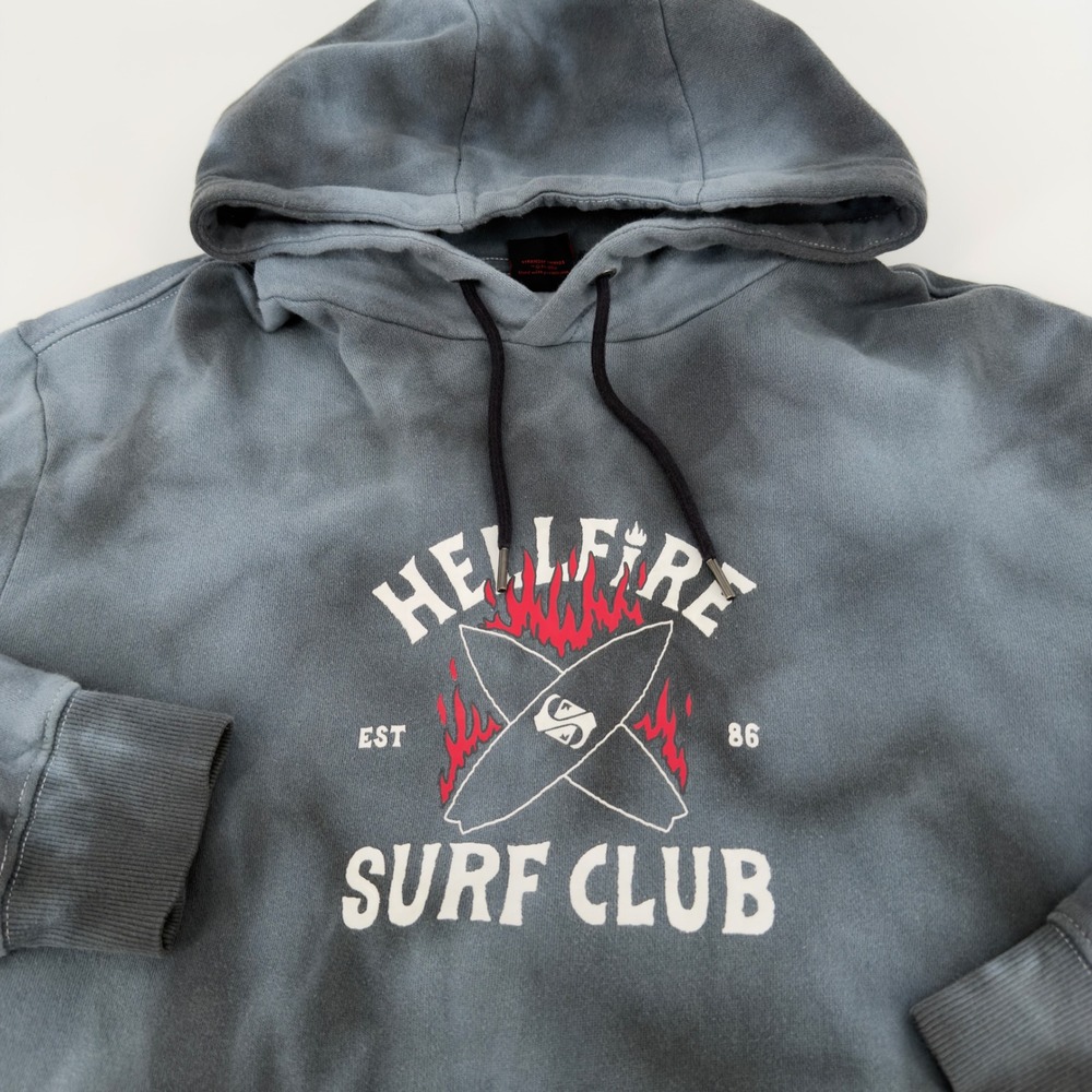 Quiksilver x Stranger Things Medium Hellfire Club Tie Dye Hoodie Sweater